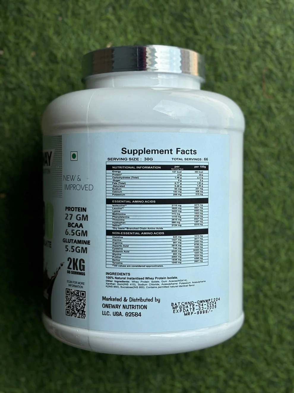 ONEWAY NUTRITION WPI 90 Whey Protein Isolate - Image 2